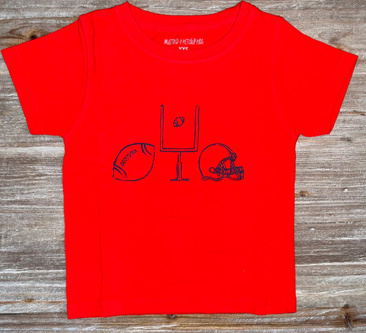 Red/Navy Football Trio Boys Tee