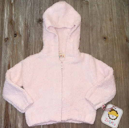 Chenille Light Pink Girls Hoodie/Coat