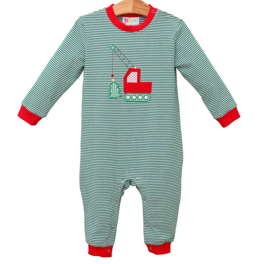 Christmas Crane Boys Romper