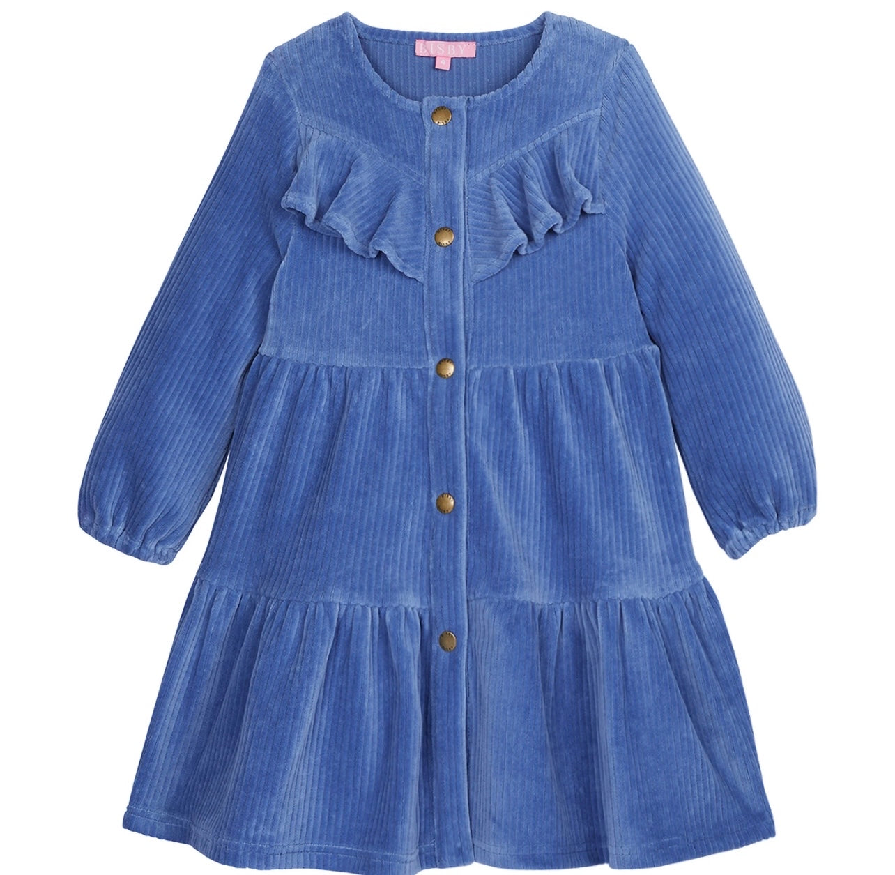 Bisby Girls Western Dress- Blue