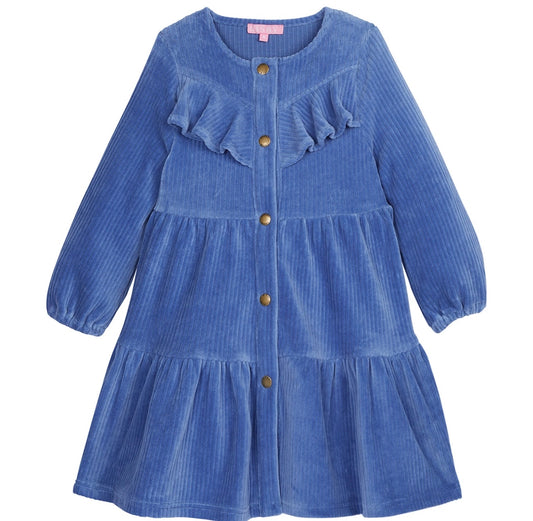 Bisby Girls Western Dress- Blue