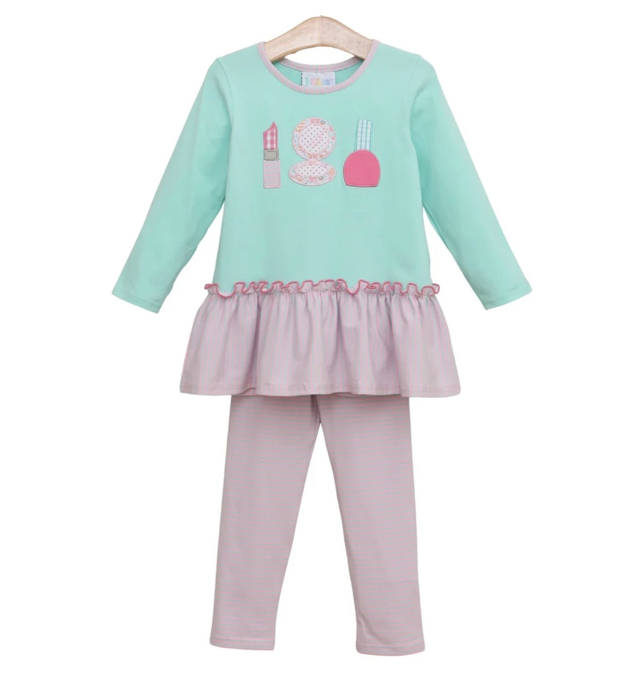 Glam Trio Girls Ruffle Pants Set