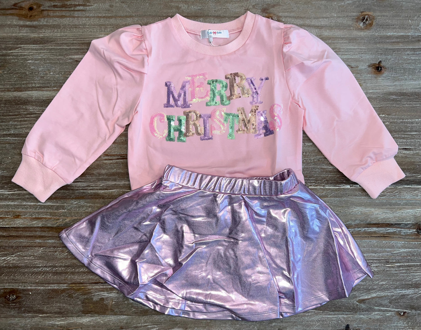 Metallic Lavender Girls Skirt