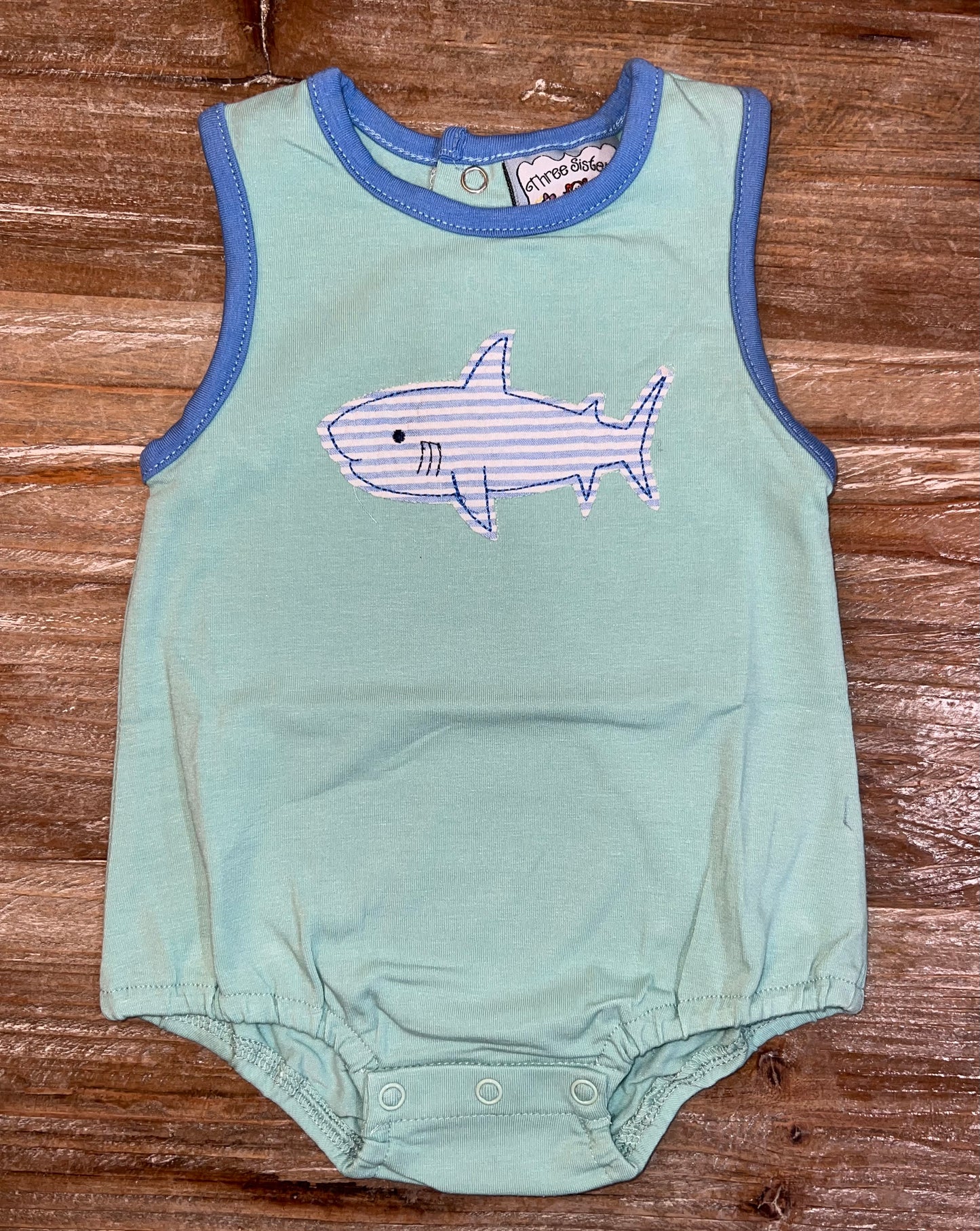 Shark Boys Appliqué Bubble