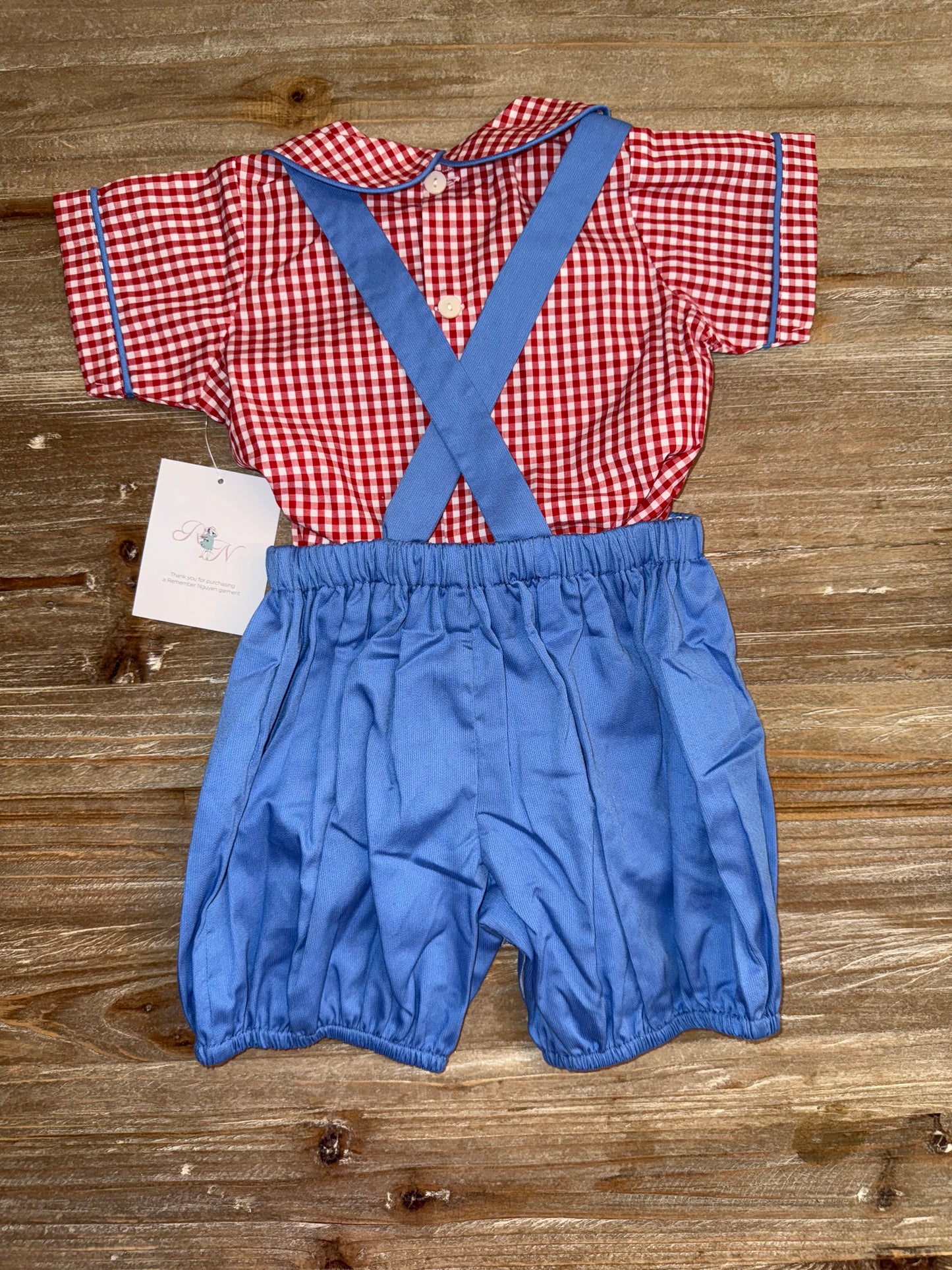 Jamie Boys Red/Blue Romper