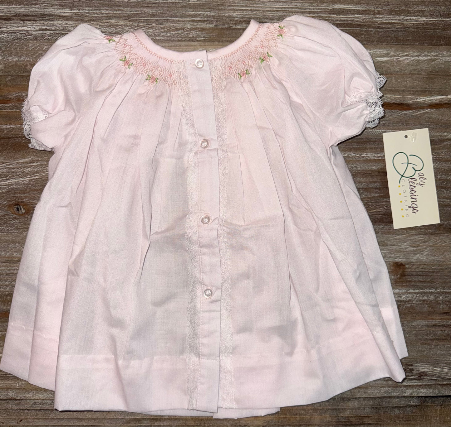 Pink Geometric Flowers Sophia Girls Dress