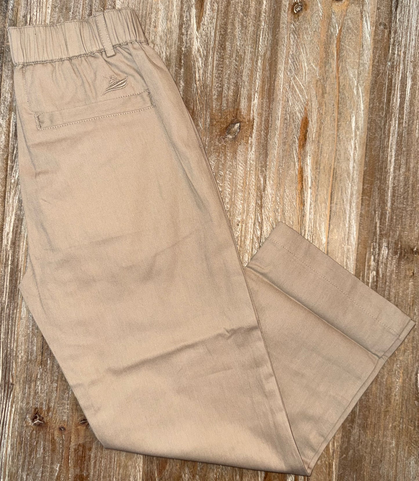Khaki Elastic Boys Pants