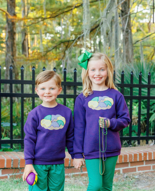 King Cake Purple Boys/Girls Sweatshirt