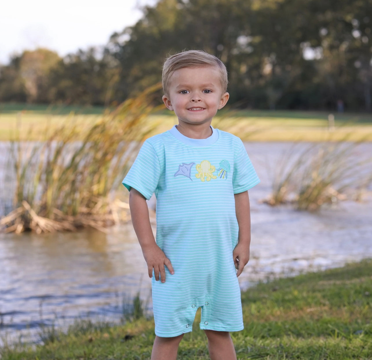 Sea Life Boys Romper