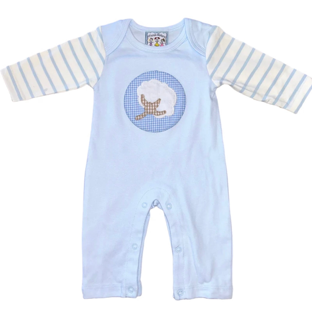 Three Sisters Cotton Appliqué Boys Romper