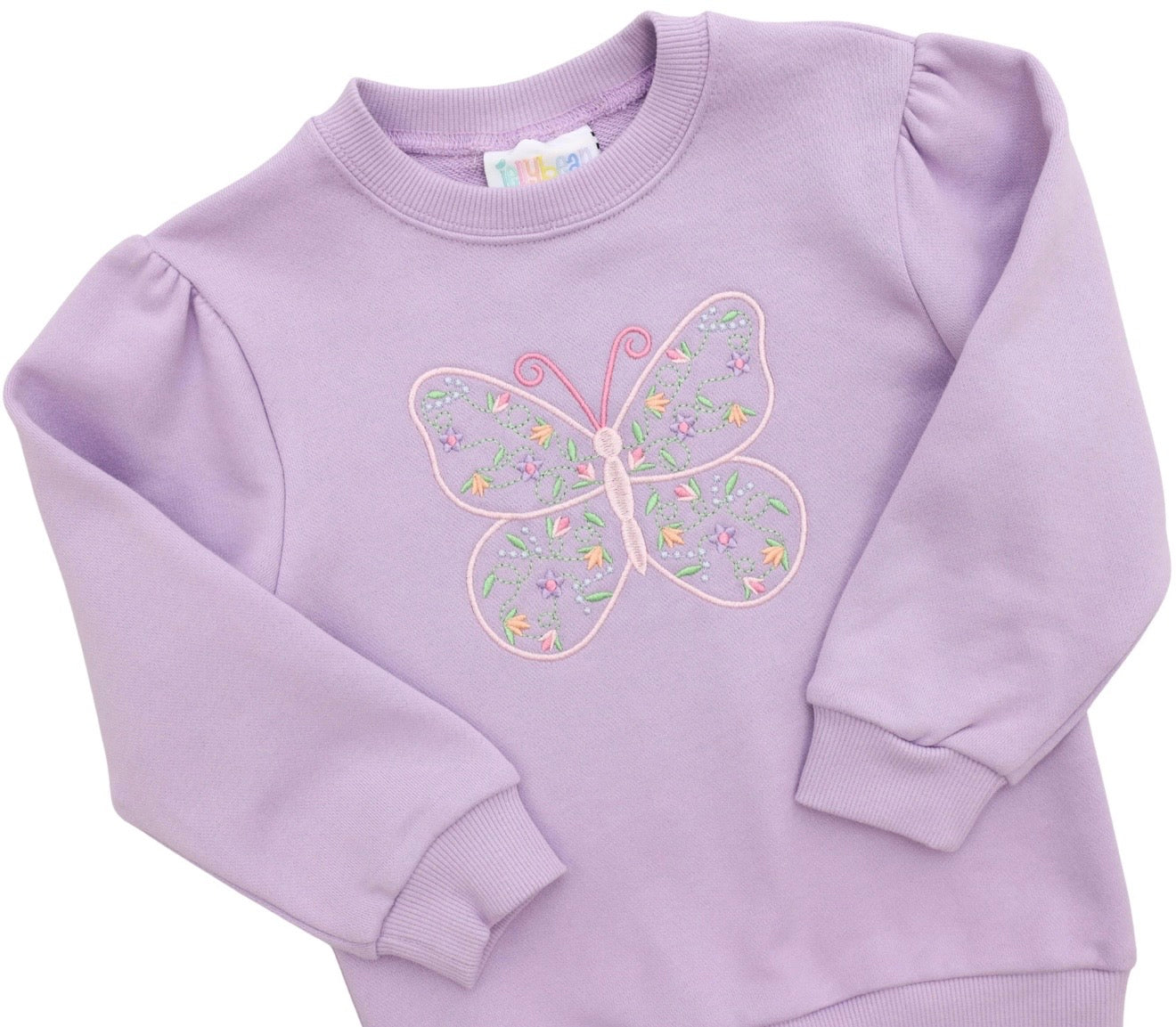Butterfly French Terry Girls Pullover