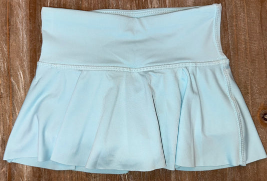 Solid Aqua Girls Skirt