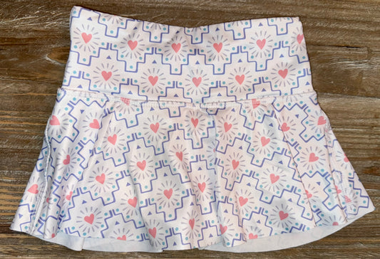 Purple/Pink Hearts Athletic Girls Skort