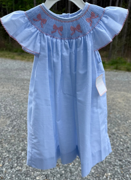Angel Wing Bishop Girls Bows Dress