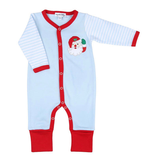 Winking Santa Appliqué Boys Playsuit