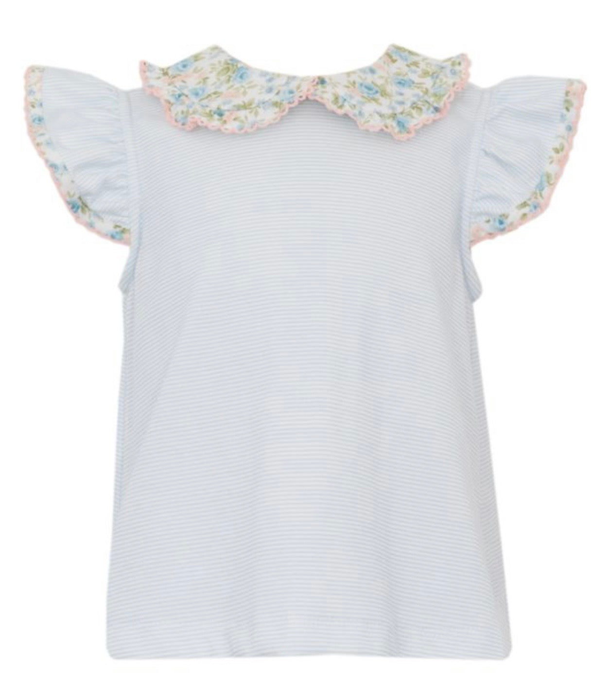 Light Blue Floral Girls Knit Bloomer Set