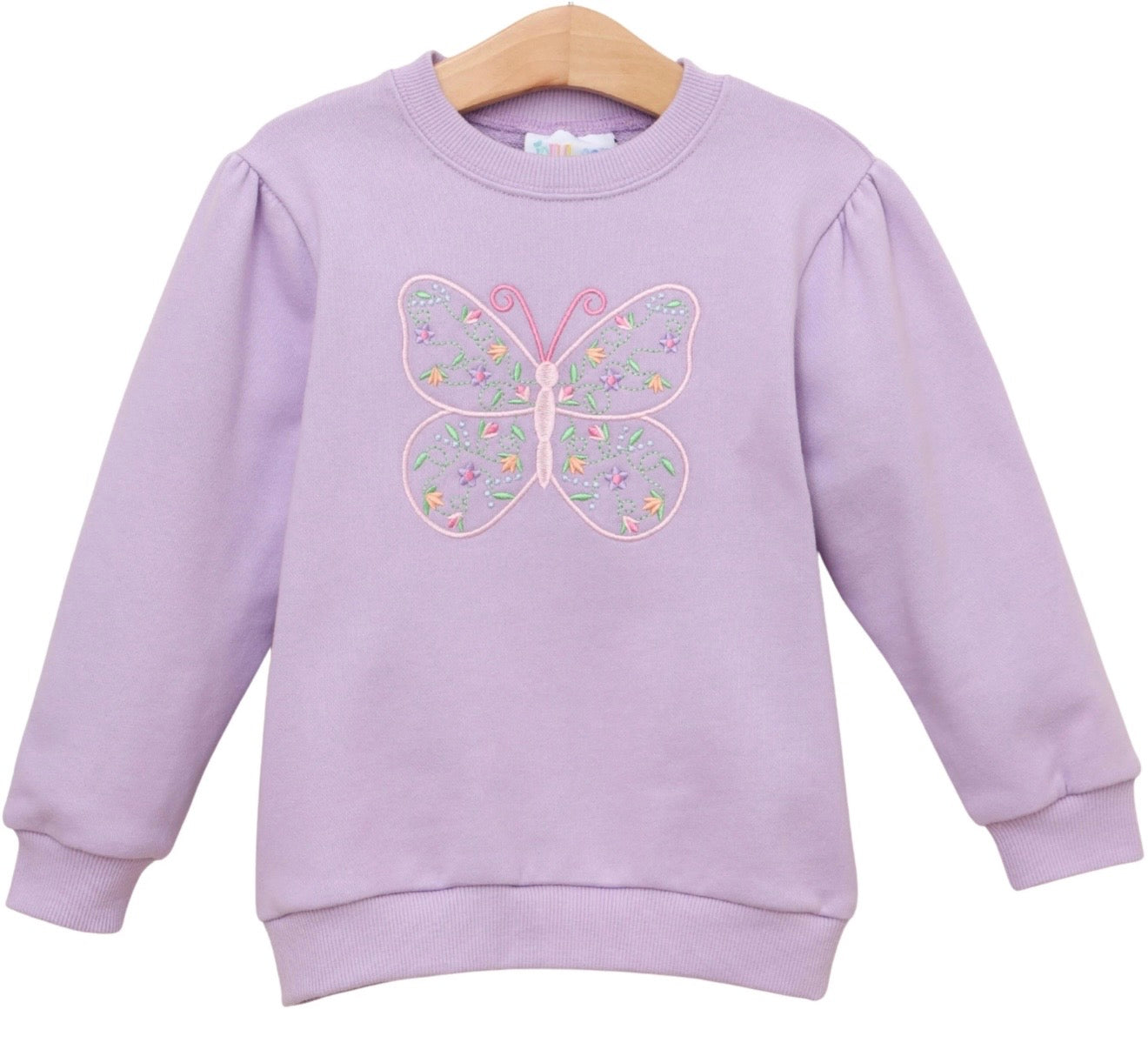 Butterfly French Terry Girls Pullover