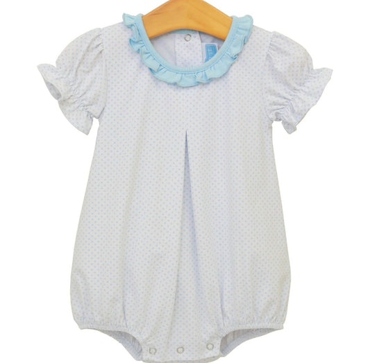 Harriet Light Blue Bitty Dot Girls Bubble