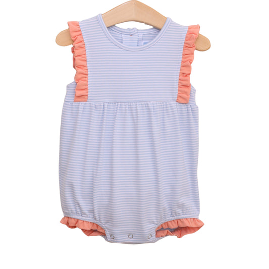 Josie Light Blue/Coral Girls Bubble