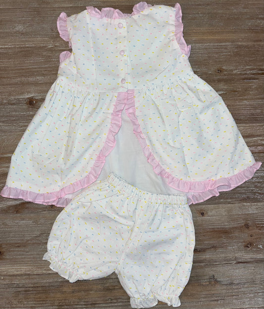 Regean Pastel Swiss Dot Girls Bloomer Set