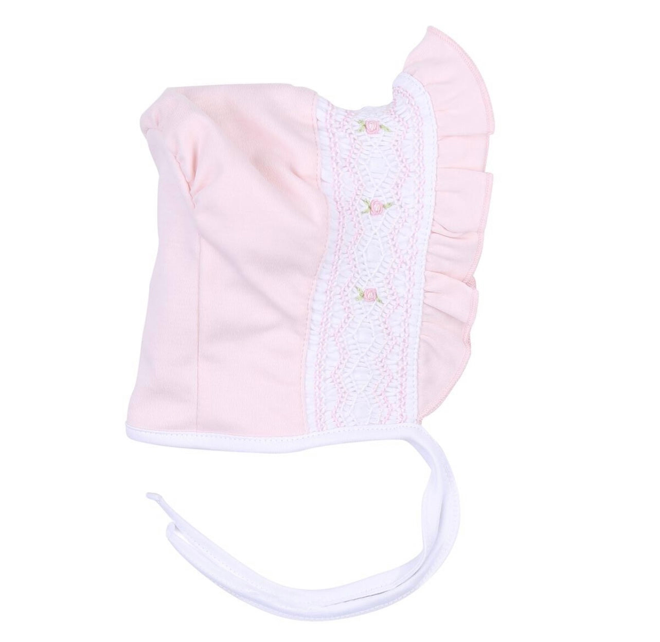 Fiona Phillip Smock Girls Pink Bonnet