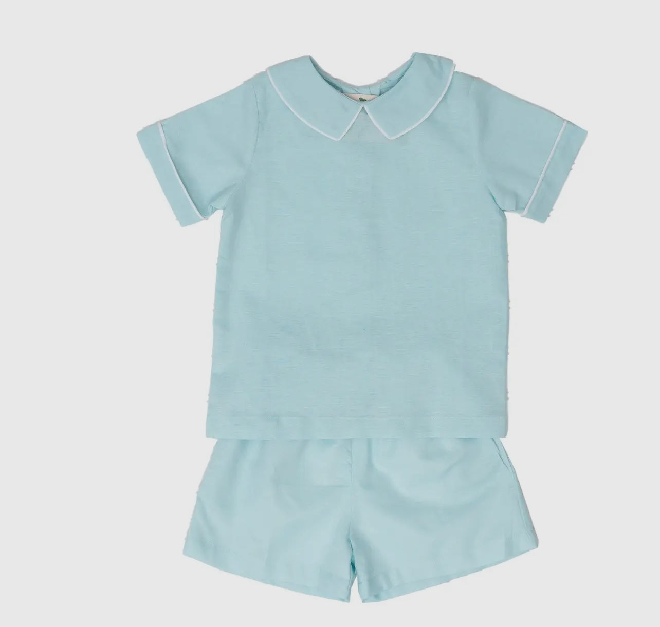 Michael Aqua Boys Linen Shorts Set