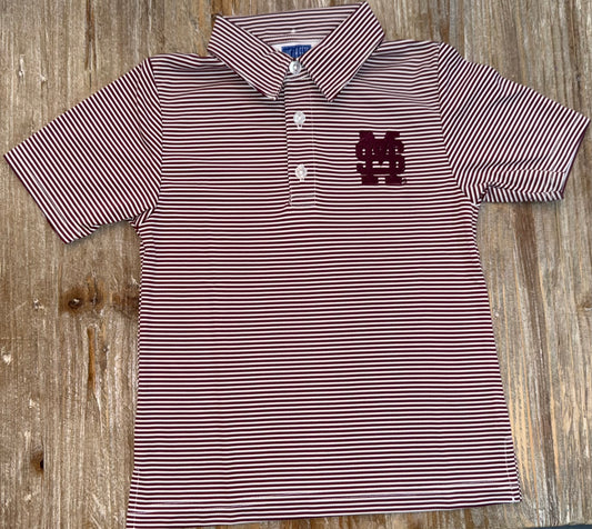 Mississippi State Bulldogs Embroidered Maroon Boys Polo