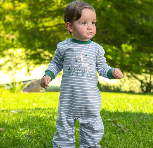 Mallard Embroidery Boys Romper