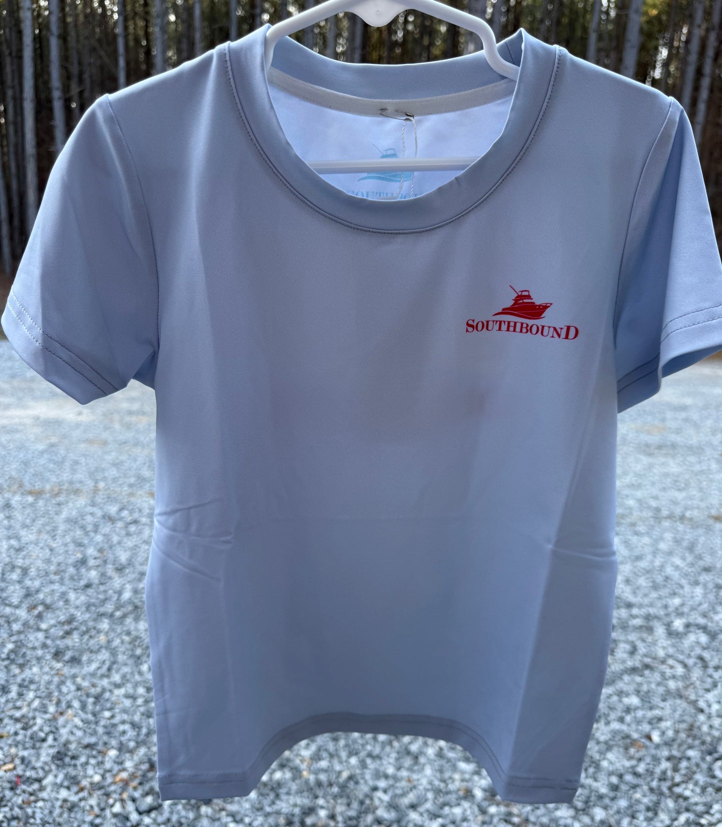 Baseball Flag Gray Performance Boys Tee