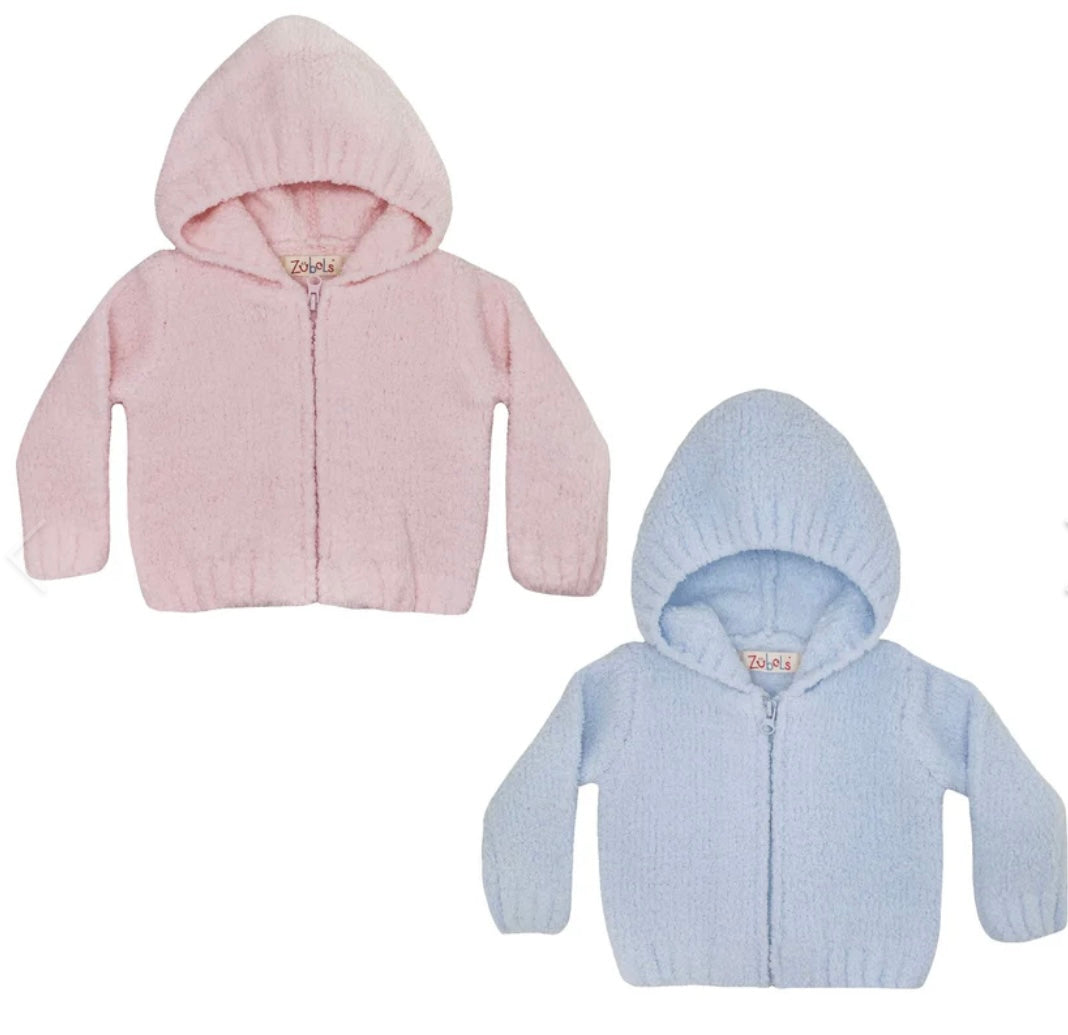 Chenille Light Blue Boys Hoodie/Coat