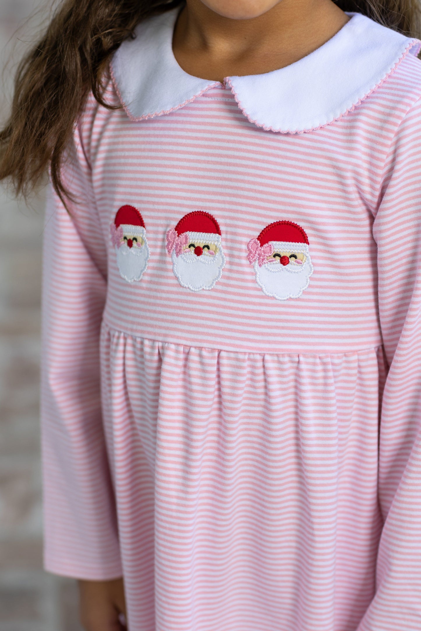 Santa Trio Girls Pink Bloomer Pant Set