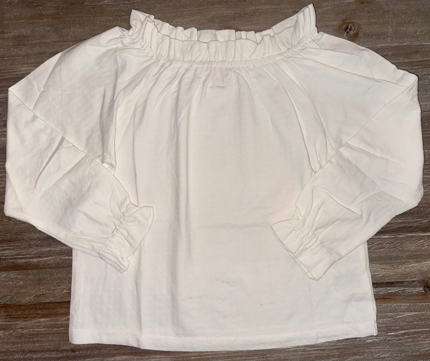 Snow Pointelle Girls Tory Top
