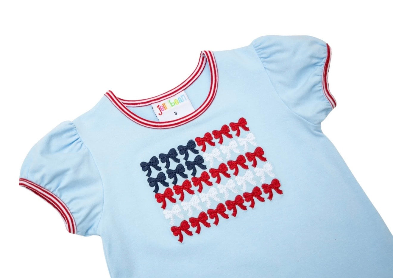 Red, White, and Bows Patriotic Girls Bloomer Set