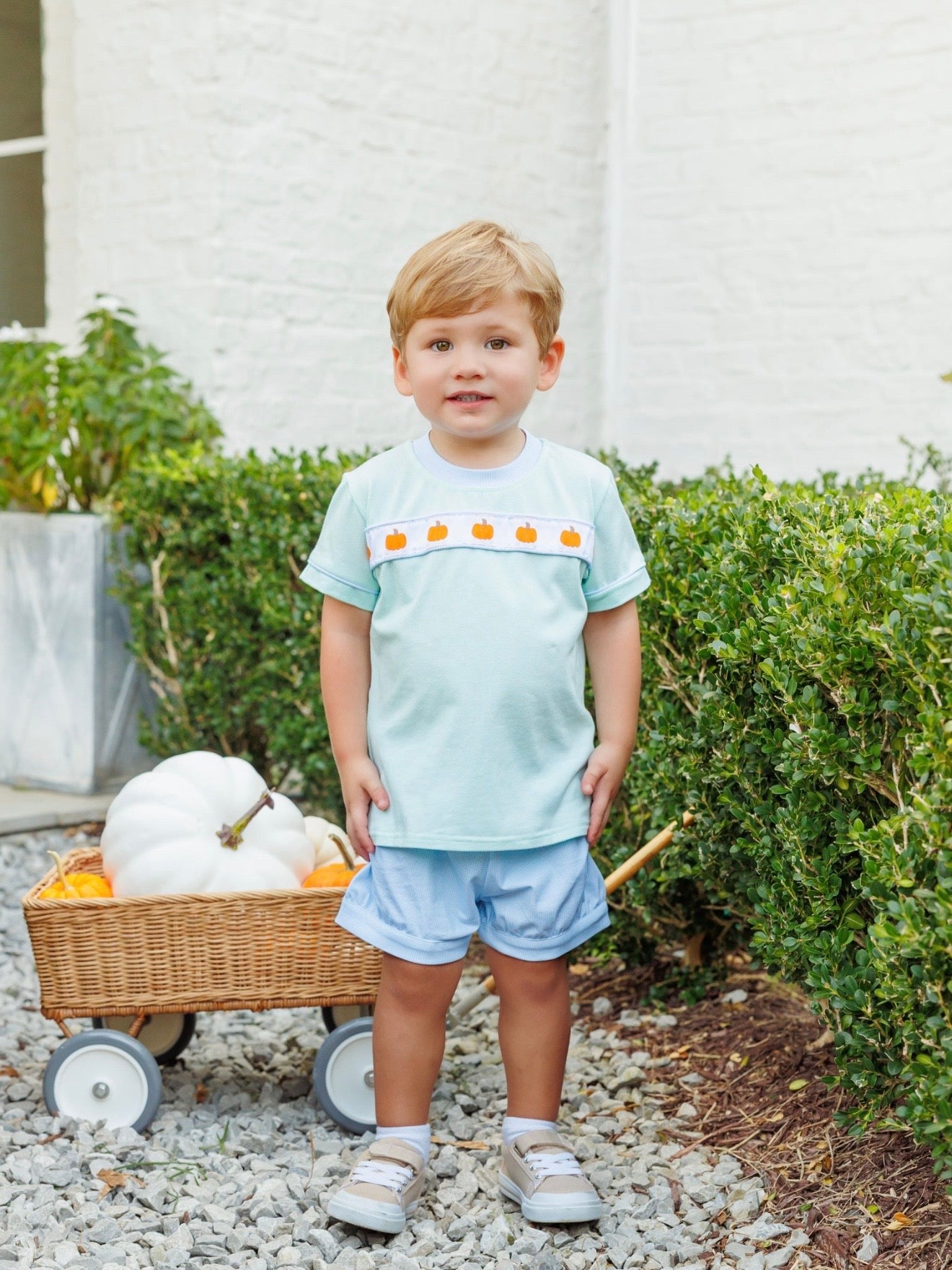 Pumpkin Rowe Banded Boys Short Set