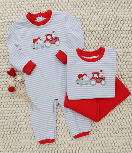Haulin’ Hearts Boys Romper