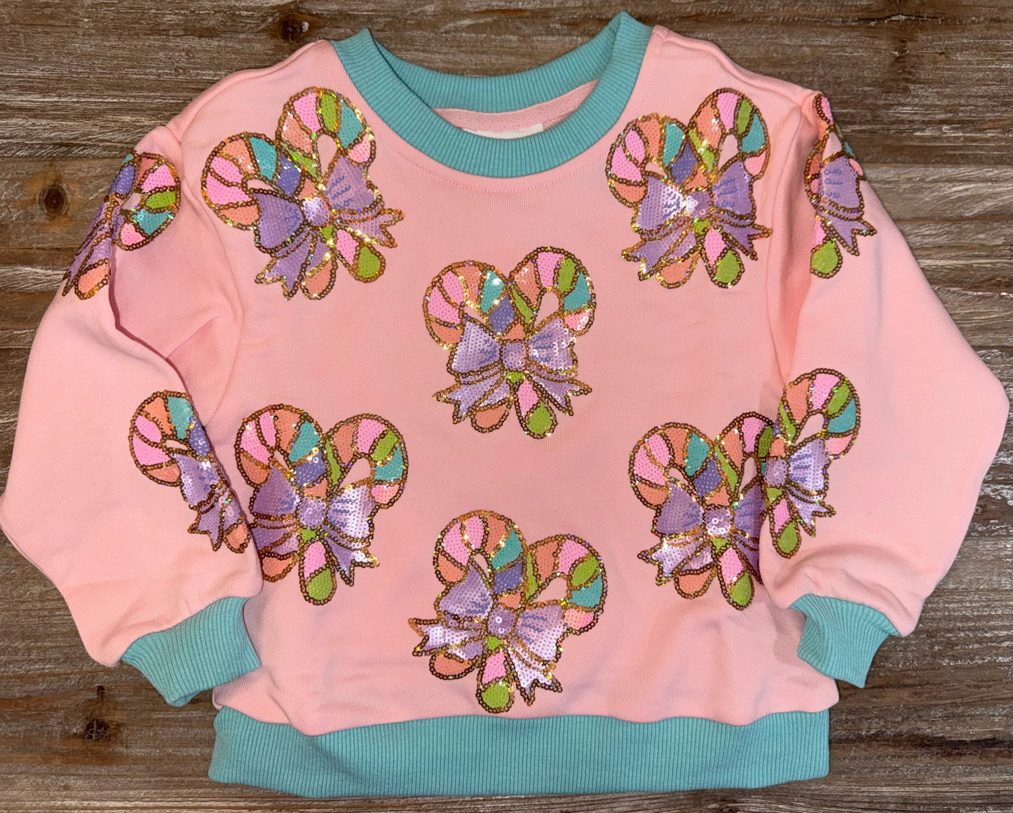 Candy Cane Girls Sweatshirt