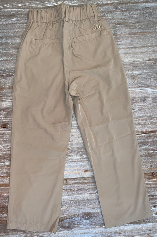 Performance Elastic Boys Khaki Pants