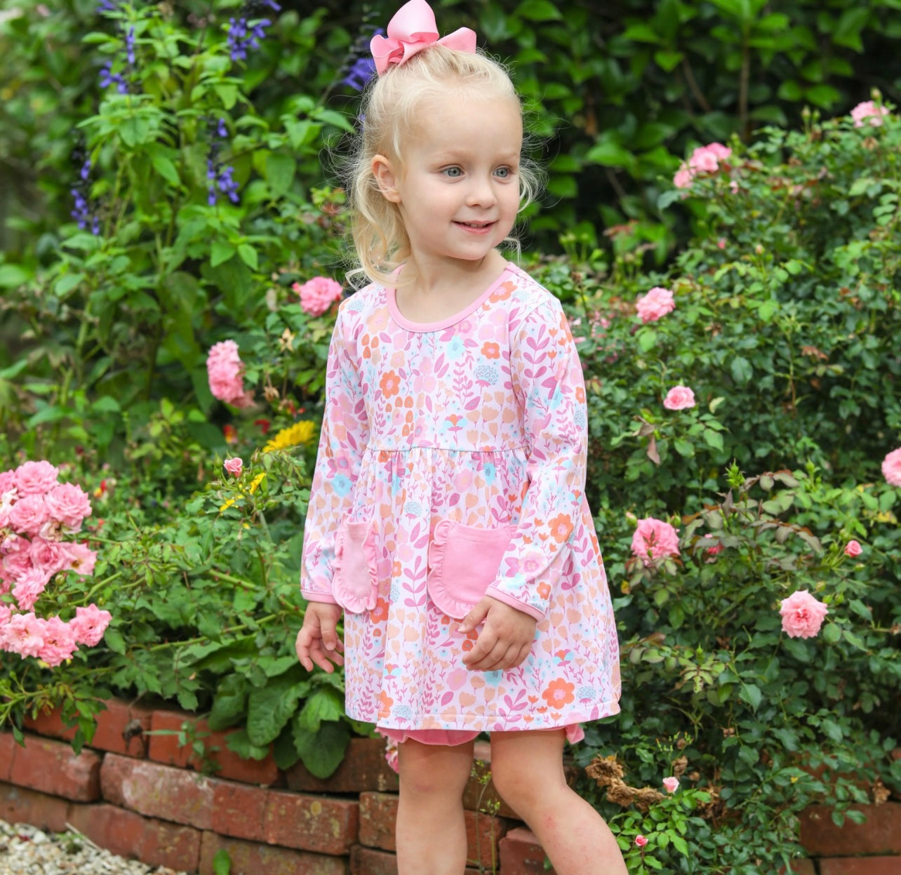 Poppy Floral Girls Bloomer Set