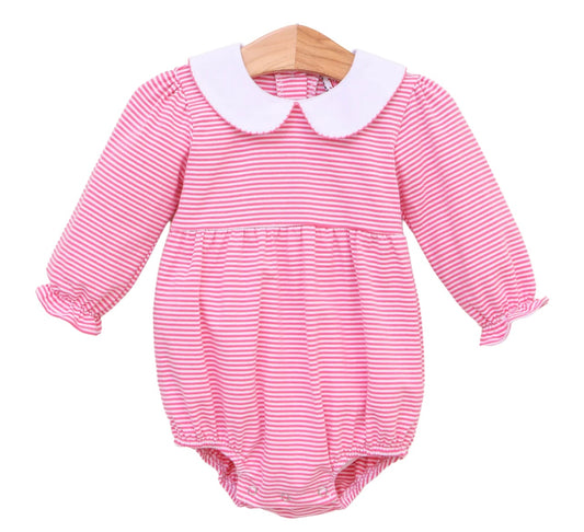 Charlotte Pink Stripe Girls Bubble