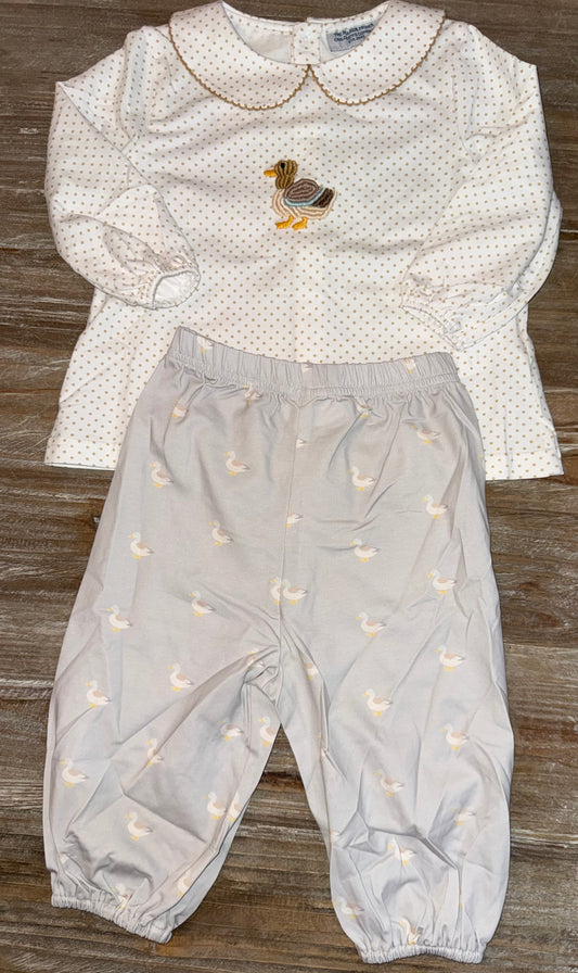 Pima & Buillon Stitch Mallard Boys Pant Set