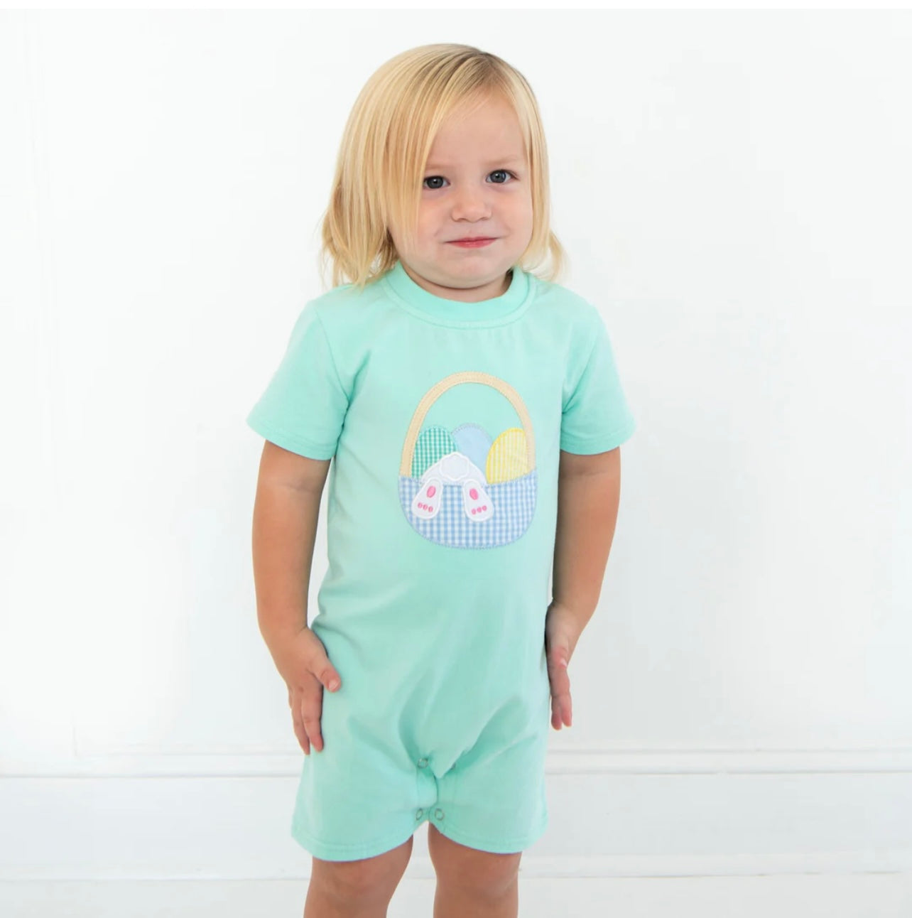 Easter Bunny in Basket Boys Romper