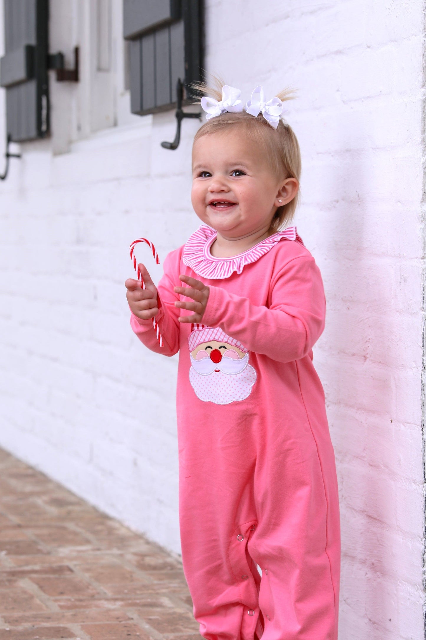 Santa Girls Ruffle Romper