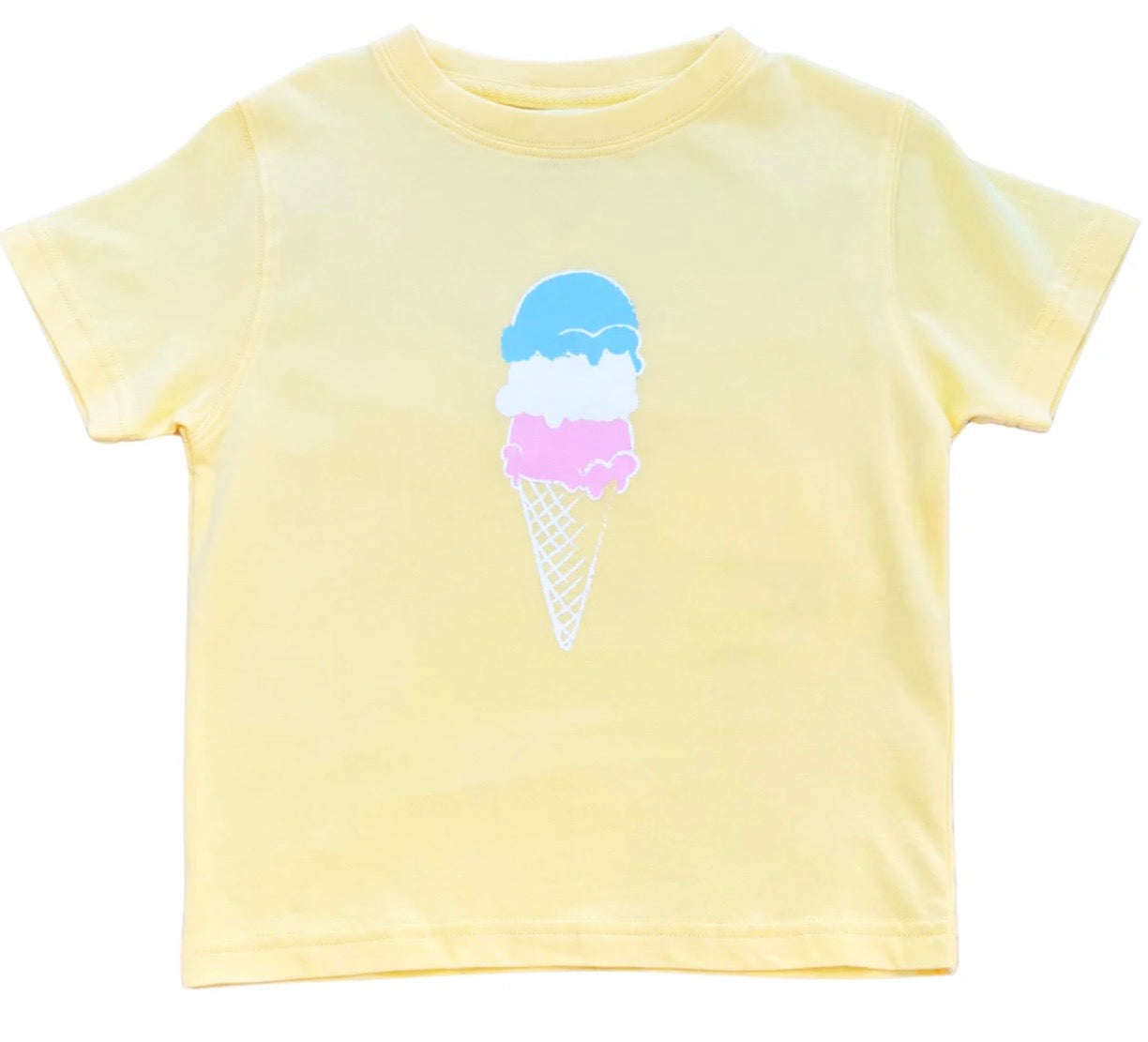 Yellow Ice Cream Cone Boys/Girls Tee