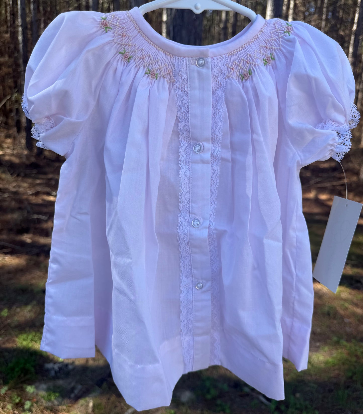 Pink Geometric Flowers Sophia Girls Dress