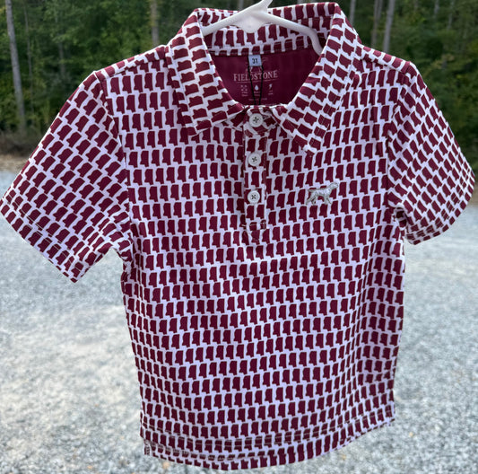 Mississippi State Pride Maroon Boys Polo