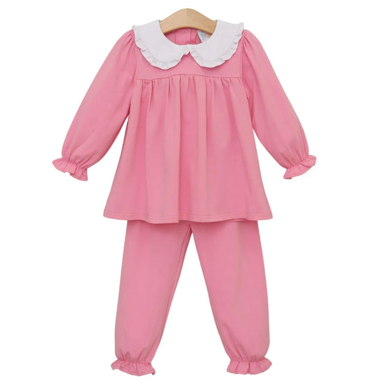 Catherine Pink Girls Bloomer Pants Set