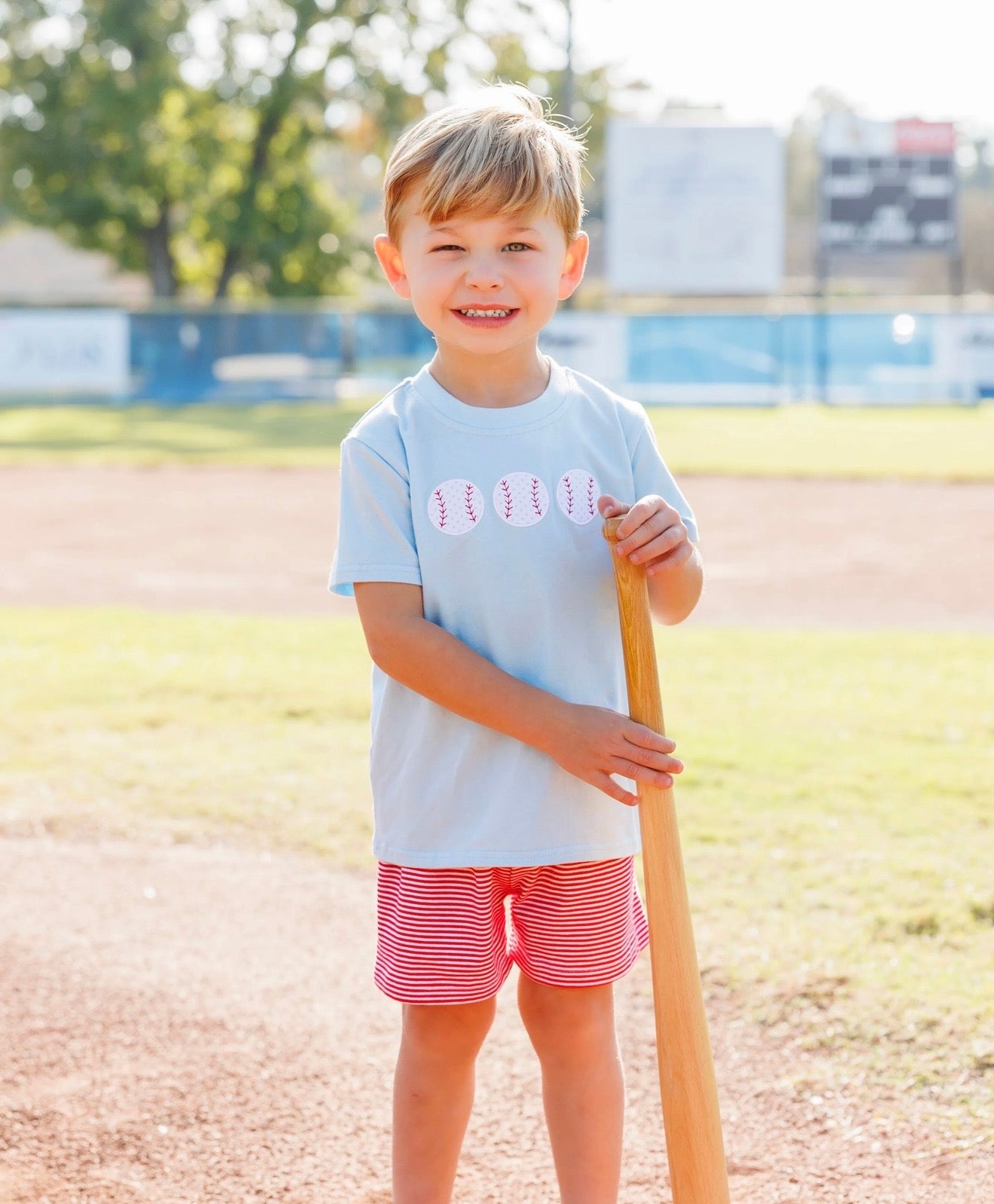 Take Me Out To The Ball Game/Baseball Boys Short Set