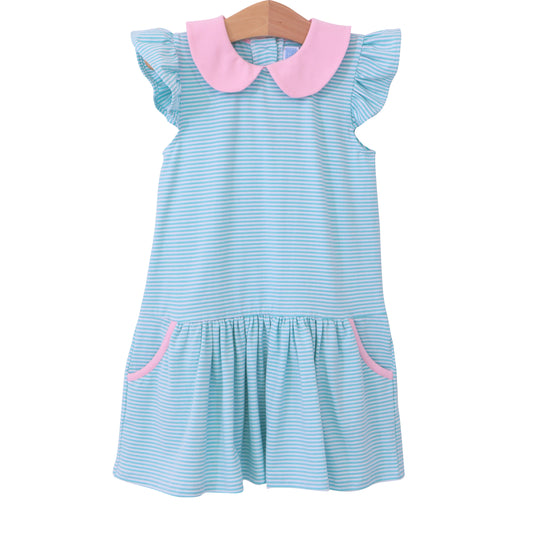 Genevieve Mint & Light Pink Girls Dress