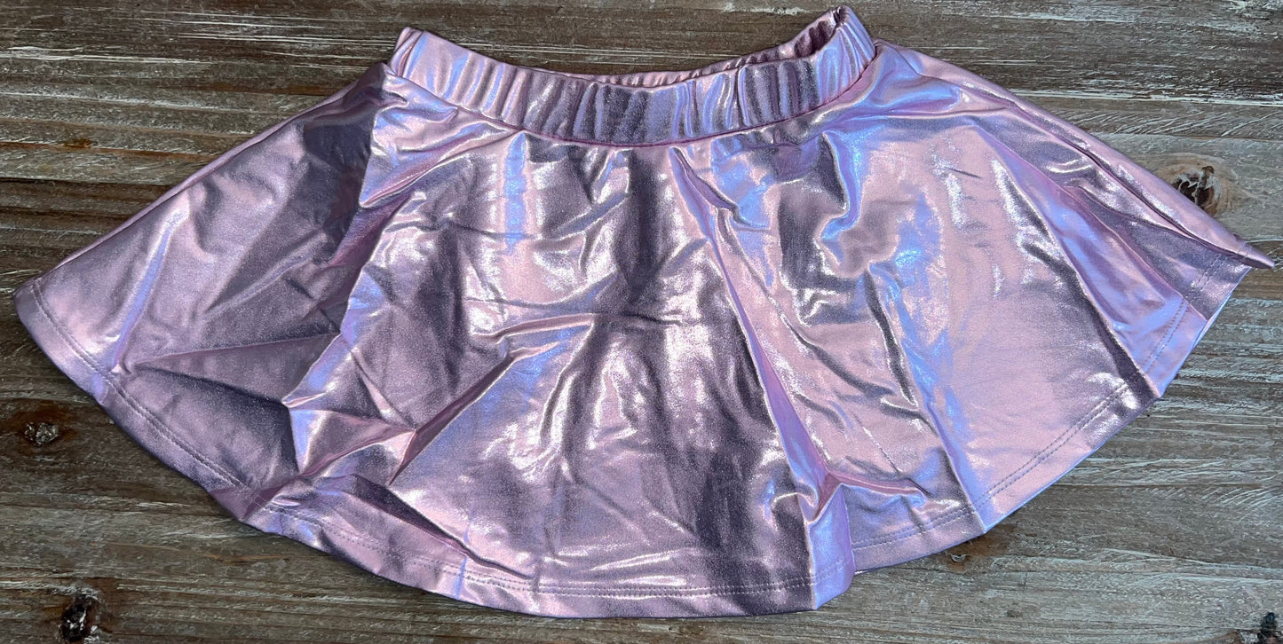 Metallic Lavender Girls Skirt