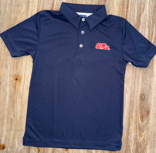 Ole Miss Rebels Navy Boys Polo